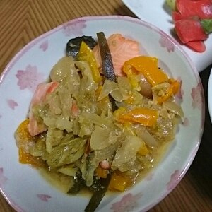 鮭とキャベツのにんにく味噌バター煮＋＋